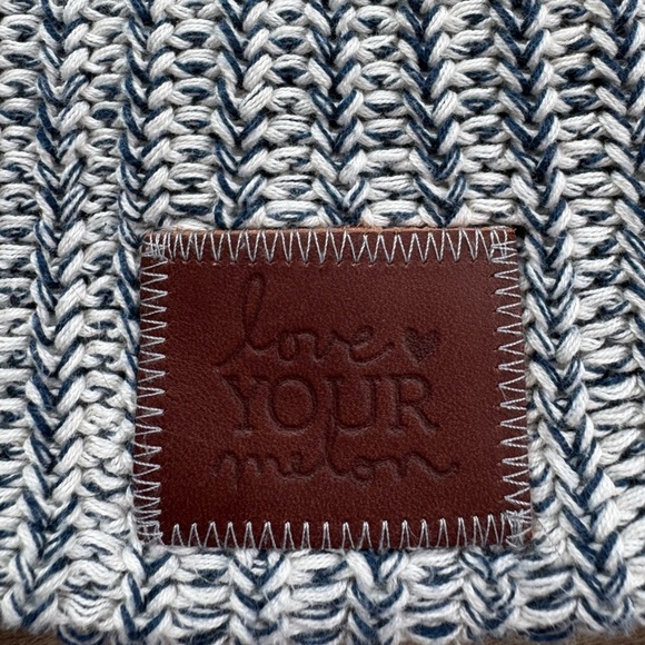 LOVE YOUR MELON Beanie Hat Cotton Navy Speckled OSFM Men’s Women’s - Picture 9 of 12